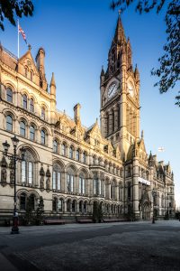 Manchester Town Hall portrait Image by MichaelDBeckwith on Pixabay